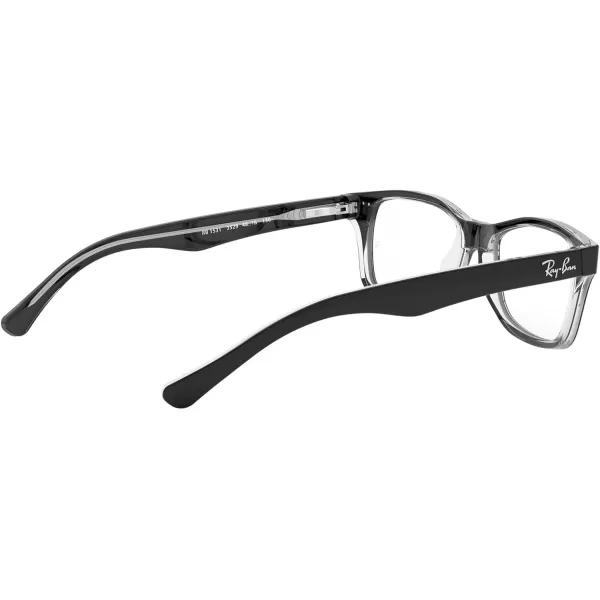 imageRayBan Ry1531 Square Prescription Eyewear FramesBlack on TransparentDemo Lens