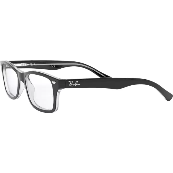 imageRayBan Ry1531 Square Prescription Eyewear FramesBlack on TransparentDemo Lens