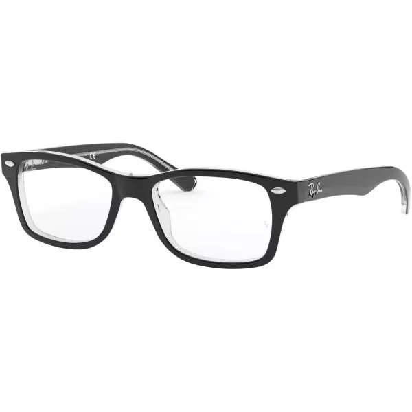 imageRayBan Ry1531 Square Prescription Eyewear FramesBlack on TransparentDemo Lens