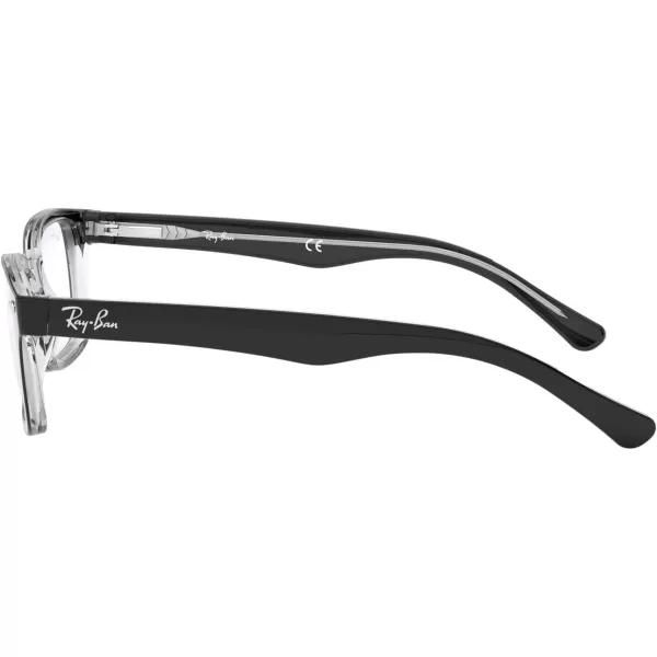 imageRayBan Ry1531 Square Prescription Eyewear FramesBlack on TransparentDemo Lens