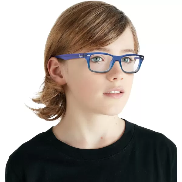 imageRayBan Ry1531 Square Prescription Eyewear FramesBlue Gradient Iridescent GreyDemo Lens