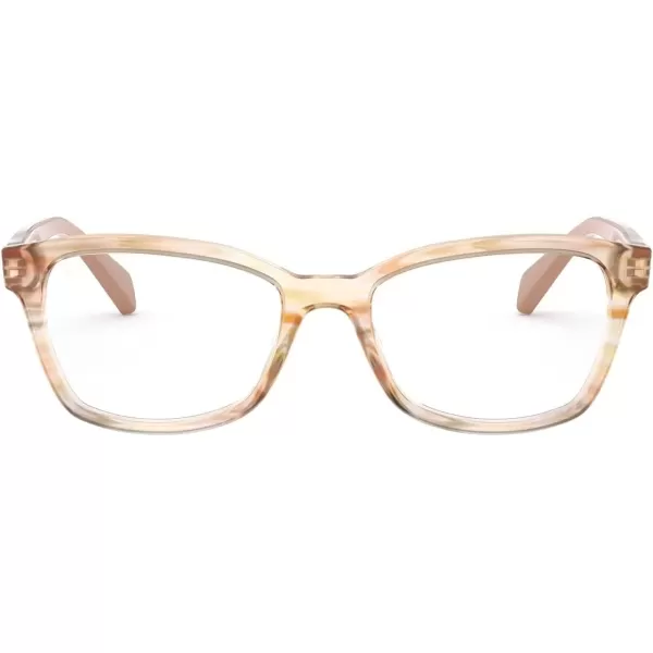 imageRayBan Girls Ry1591 Square Prescription Eyeglass FramesBrown Striped MulticolorDemo Lens