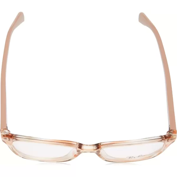 imageRayBan Girls Ry1591 Square Prescription Eyeglass FramesBrown Striped MulticolorDemo Lens