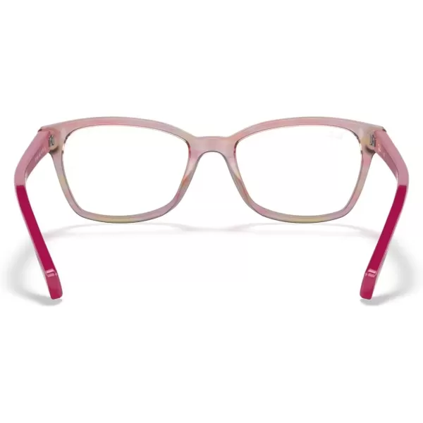 imageRayBan Girls Ry1591 Square Prescription Eyeglass FramesFuchsia Striped MulticolorDemo Lens