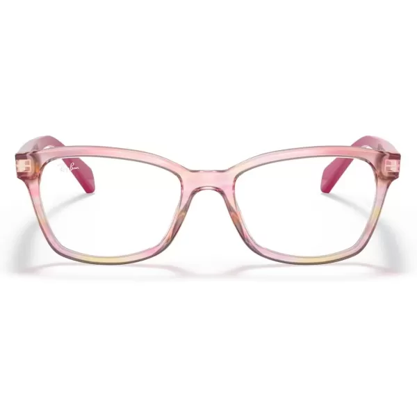 imageRayBan Girls Ry1591 Square Prescription Eyeglass FramesFuchsia Striped MulticolorDemo Lens