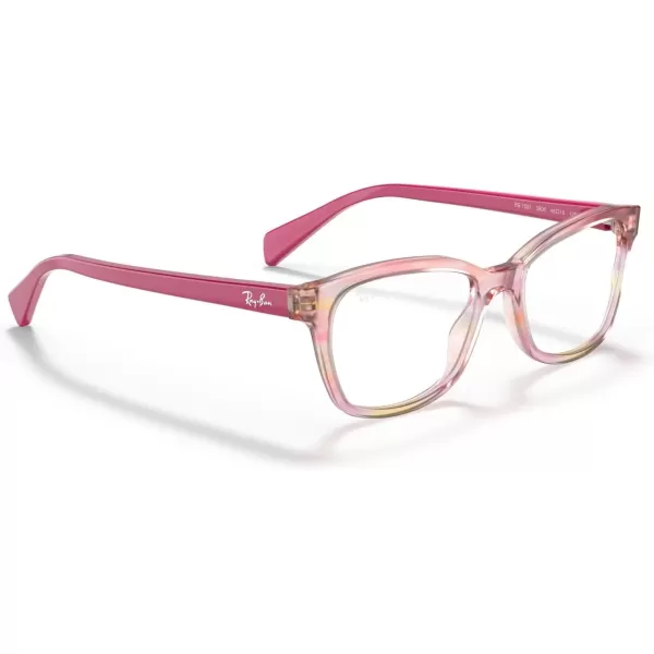 imageRayBan Girls Ry1591 Square Prescription Eyeglass FramesFuchsia Striped MulticolorDemo Lens