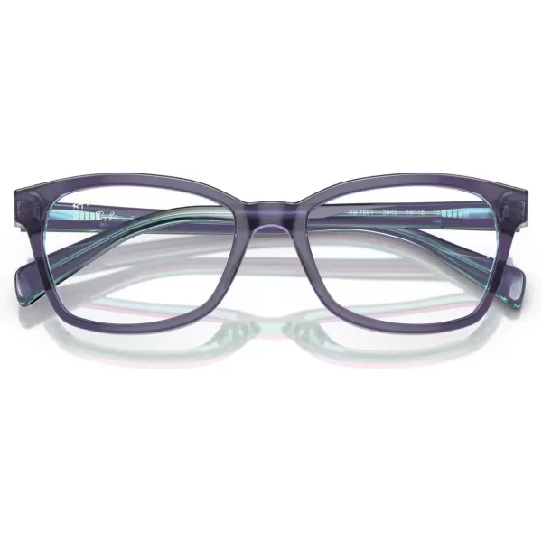 imageRayBan Girls Ry1591 Square Prescription Eyeglass FramesTop BlueVioletLight BlueDemo Lens