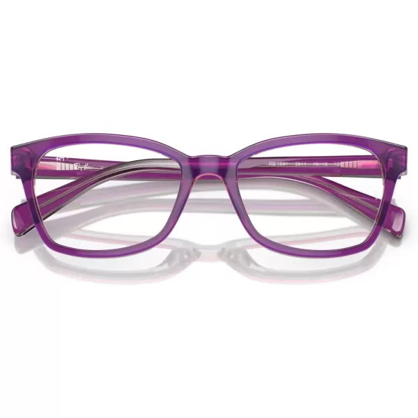 imageRayBan Girls Ry1591 Square Prescription Eyeglass FramesTop PurplePinkBeigeDemo Lens