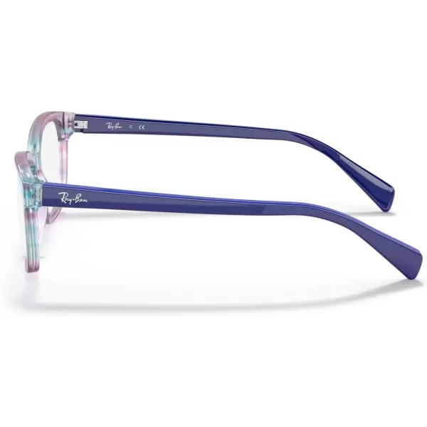 imageRayBan Girls Ry1591 Square Prescription Eyeglass FramesViolet Striped MulticolorDemo Lens