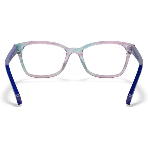 imageRayBan Girls Ry1591 Square Prescription Eyeglass FramesViolet Striped MulticolorDemo Lens