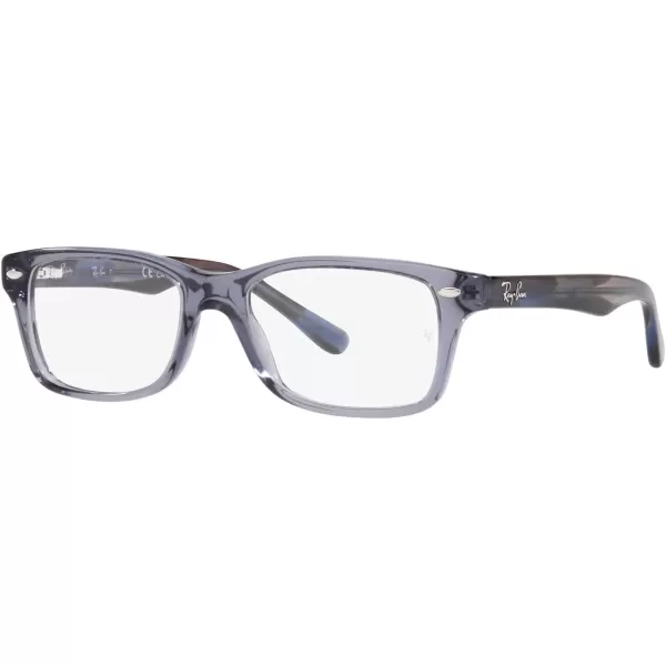 imageRayBan Kids Ry1531 Square Prescription Eyeglass FramesTransparent BlueDemo Lens