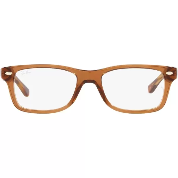 imageRayBan Kids Ry1531 Square Prescription Eyeglass FramesTransparent BrownDemo Lens