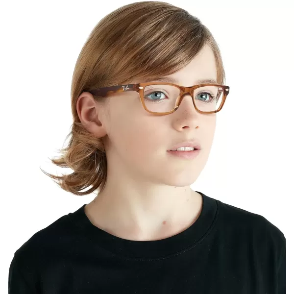 imageRayBan Kids Ry1531 Square Prescription Eyeglass FramesTransparent BrownDemo Lens