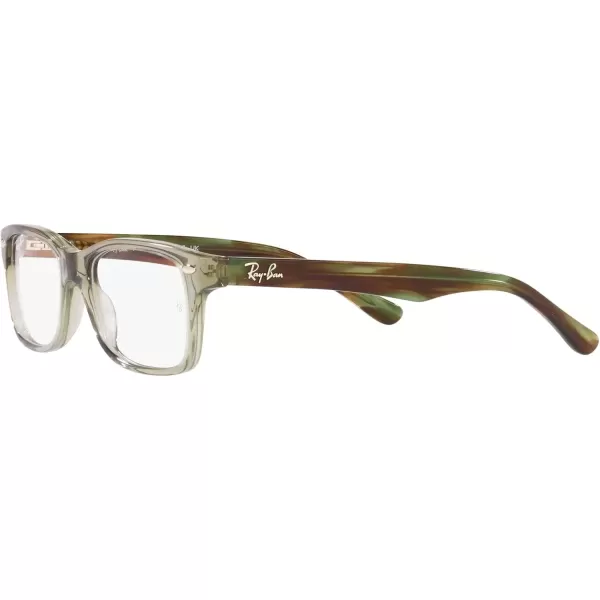 imageRayBan Kids Ry1531 Square Prescription Eyeglass FramesTransparent GreenDemo Lens