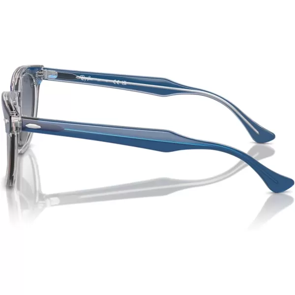 imageRayBan Rj9098s Square SunglassesTop Dark BlueBrownLight GreyGrey Gradient Blue