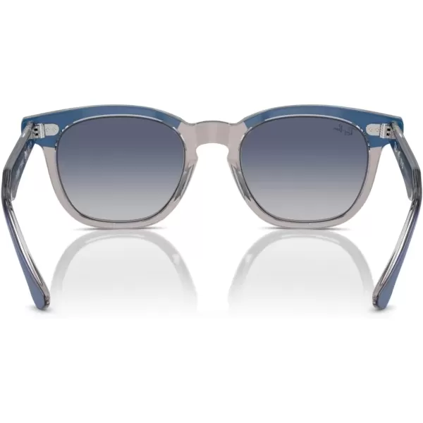 imageRayBan Rj9098s Square SunglassesTop Dark BlueBrownLight GreyGrey Gradient Blue