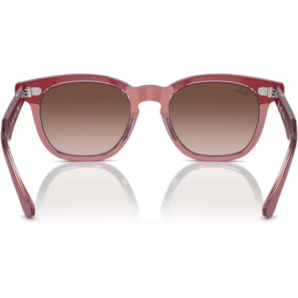 imageRayBan Rj9098s Square SunglassesTop RedOrangeLight PurpleBrown Gradient