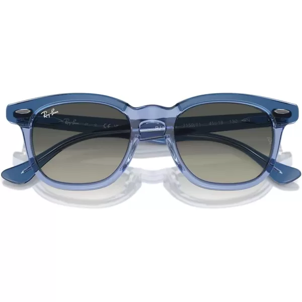 imageRayBan Rj9098s Square SunglassesTop Violet on Transparent VioletGrey Gradient