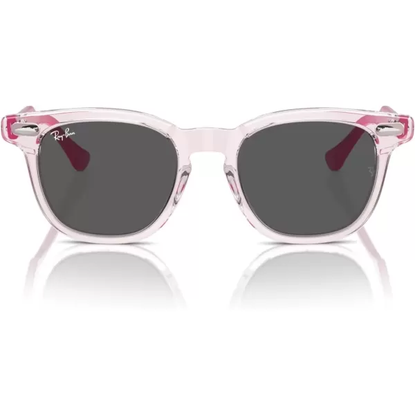 imageRayBan Rj9098s Square SunglassesTransparent PinkDark Grey