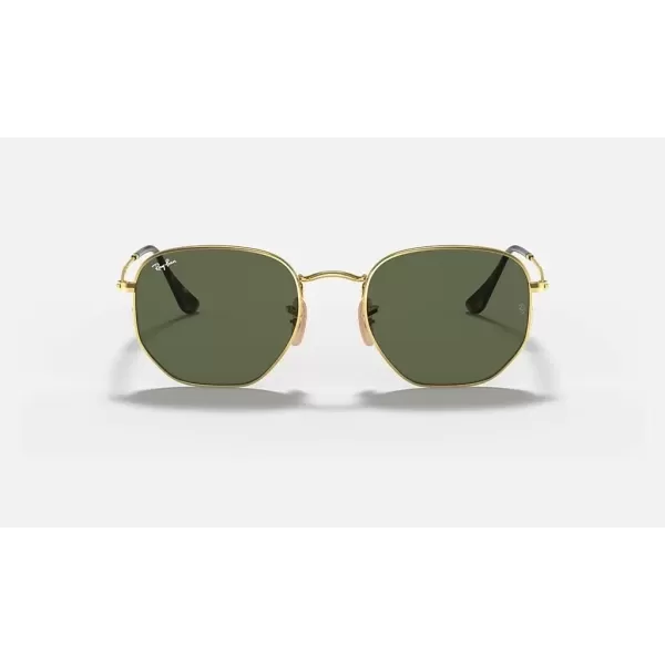 imageRayBan RB3548N Hexagonal Sunglasses For Men For Women  Bundle with Designer iWear KitGold  G15 Green