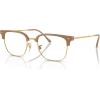 imageRayBan Rx7216 New Clubmaster Square Prescription Eyewear FramesBeige on GoldDemo Lens