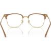 imageRayBan Rx7216 New Clubmaster Square Prescription Eyewear FramesBeige on GoldDemo Lens