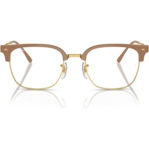 imageRayBan Rx7216 New Clubmaster Square Prescription Eyewear FramesBeige on GoldDemo Lens