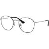 imageRayBan Kids Ry9572v Rob Round Prescription Eyewear FramesBlack on SilverDemo Lens