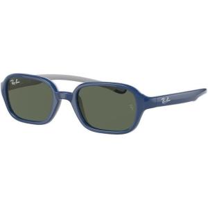 imageRayBan Kids RJ9074S Rectangular SunglassesBlue on Rubber GreyDark Green