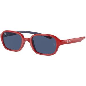 imageRayBan Kids RJ9074S Rectangular SunglassesRed on Rubber BlueDark Blue