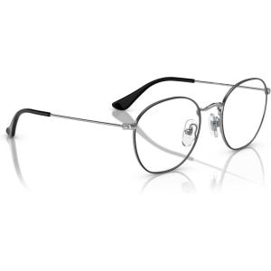 imageRayBan Kids Ry9572v Rob Round Prescription Eyewear FramesBlack on SilverDemo Lens