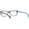 imageRayBan Womens Rx5298 Butterfly Prescription Eyeglass FramesHavana on Transparent AzureDemo Lens