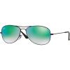 imageRayBan RB3362 Cockpit Aviator SunglassesShiny BlackGreen Gradient Mirror