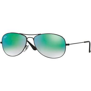 imageRayBan RB3362 Cockpit Aviator SunglassesShiny BlackGreen Gradient Mirror