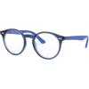 imageRayBan Kids Ry1594 Round Prescription Eyewear FramesTransparent BlueDemo Lens