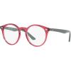 imageRayBan Kids Ry1594 Round Prescription Eyewear FramesTransparent RedDemo Lens