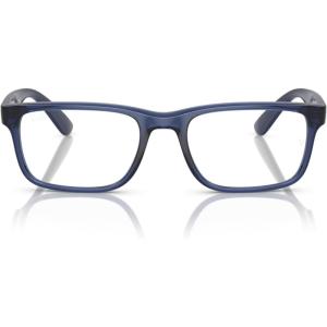 imageRayBan Womens Rx7232m Scuderia Ferrari Collection Rectangular Prescription Eyewear FramesTransparent BlueDemo Lens