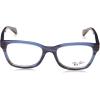 imageRayBan Girls Ry1591 Square Prescription Eyeglass FramesStriped BlueDemo Lens
