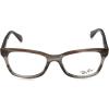 imageRayBan Girls Ry1591 Square Prescription Eyeglass FramesStriped GreyDemo Lens