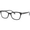 imageRayBan Girls Ry1591 Square Prescription Eyeglass FramesBlack on TransparentDemo Lens
