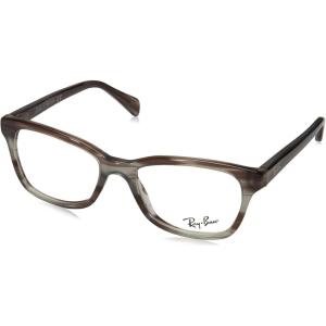 imageRayBan Girls Ry1591 Square Prescription Eyeglass FramesStriped GreyDemo Lens