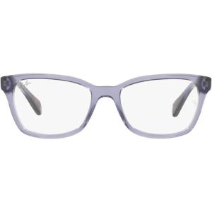imageRayBan Girls Ry1591 Square Prescription Eyeglass FramesTransparent BlueDemo Lens