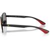 imageRayBan RB8336M Scuderia Ferrari Collection Square Sunglasses Matte BlackDark Grey Mirrored BlueRed 58 mm