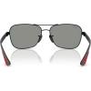 imageRayBan RB8336M Scuderia Ferrari Collection Square Sunglasses Matte BlackDark Grey Mirrored BlueRed 58 mm