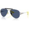 imageRayBan Rb3762m Scuderia Ferrari Collection Round SunglassesSilverDark Blue