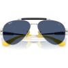 imageRayBan Rb3762m Scuderia Ferrari Collection Round SunglassesSilverDark Blue