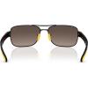imageRayBan Rb3763m Square SunglassesBlackGrey Mirrored Grey Gradient Polarized