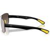 imageRayBan Rb3763m Square SunglassesBlackGrey Mirrored Grey Gradient Polarized