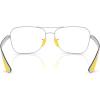 imageRayBan Rx8436m Scuderia Ferrari Collection Square Prescription Eyewear FramesSilverDemo Lens