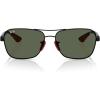 imageRayBan RB8336M Scuderia Ferrari Collection Square Sunglasses Matte BlackDark Green 58 mm